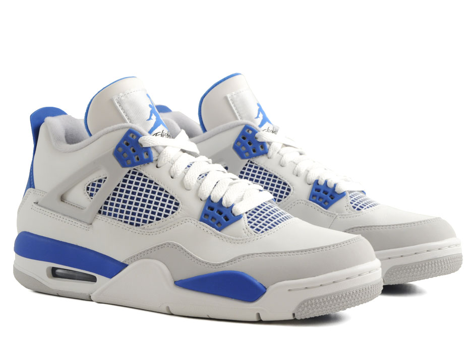 Nike Air Jordan 4 Retro White Military Blue Novoid Plus 2120