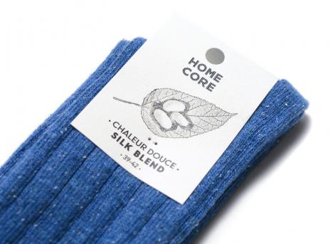 Homecore Wool Silk Socks Earth Azure Blue