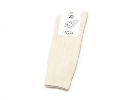 Homecore Wool Silk Socks Earth Cream