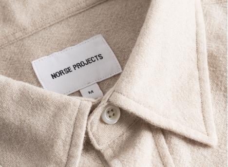 Norse Projects Algot Relaxed Wool Shirt Ecru