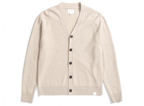 Norse Projects Norse Standard Merino Lambswool Cardigan Oatmeal