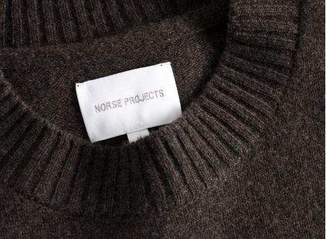 Norse Projects Norse Standard Merino Lambswool Sweater Heathland Brown