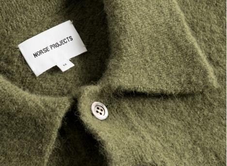 Norse Projects Rasmus Relaxed Brushed Polo Ivy Green