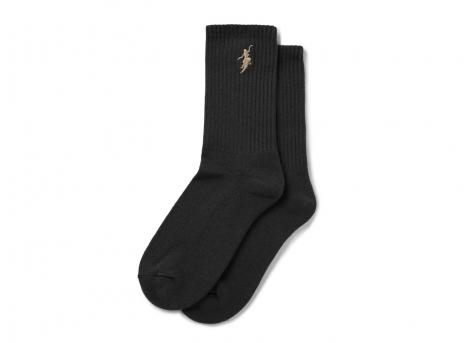 Polar Skate Co Rib Socks No Comply Black / Brown