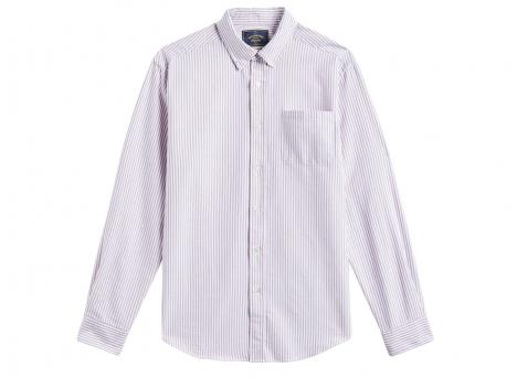 Portuguese Flannel Belavista Stripes Shirt Bordeaux