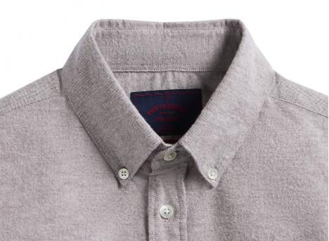 Portuguese Flannel Brushed Oxford Shirt Bordeaux