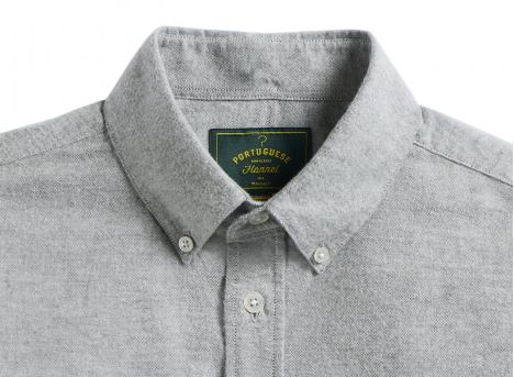 Portuguese Flannel Brushed Oxford Shirt Moss Green