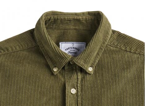 Portuguese Flannel Lobo Shirt Olive