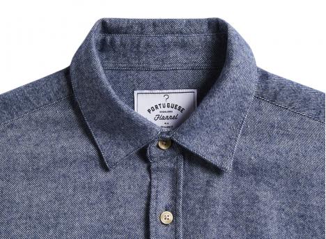 Portuguese Flannel Teca Shirt Indigo