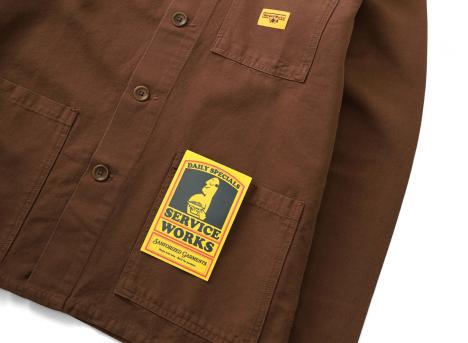 Service Works Canvas Coverall Jacket Brown