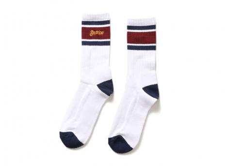 Service Works Logo Rinner Socks White