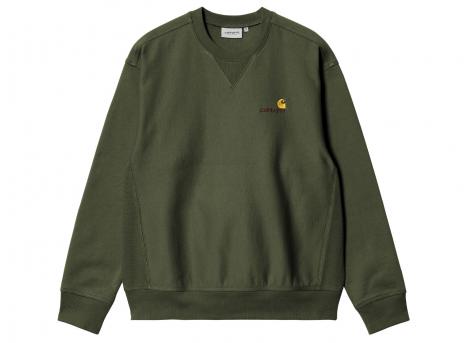 Carhartt American Script Sweatshirt Tarragon I025475