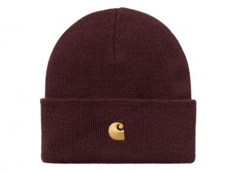 Carhartt Chase Beanie Amarone / Gold I026222