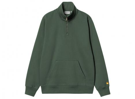 Carhartt Chase Neck Zip Sweat Sycamore Tree / Gold I033665