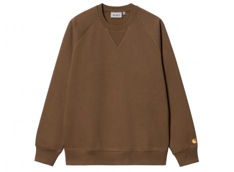 Carhartt Chase Sweat Chocolate / Gold I033660