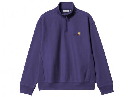 Carhartt Half Zip American Script Sweatshirt Aura I027014