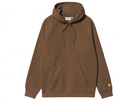 Carhartt Hooded Chase Sweat Chocolate / Gold I033661