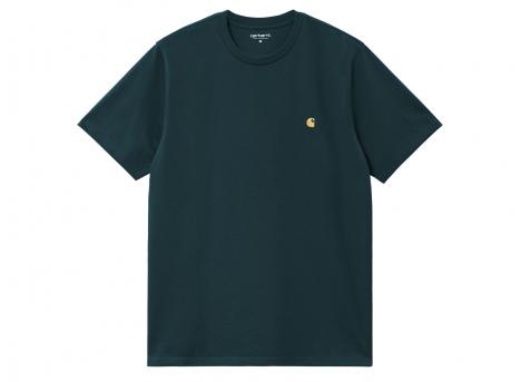 Carhartt Chase Tshirt Duck Blue / Gold I026391