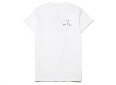 Motto Logo Tee Leopard White