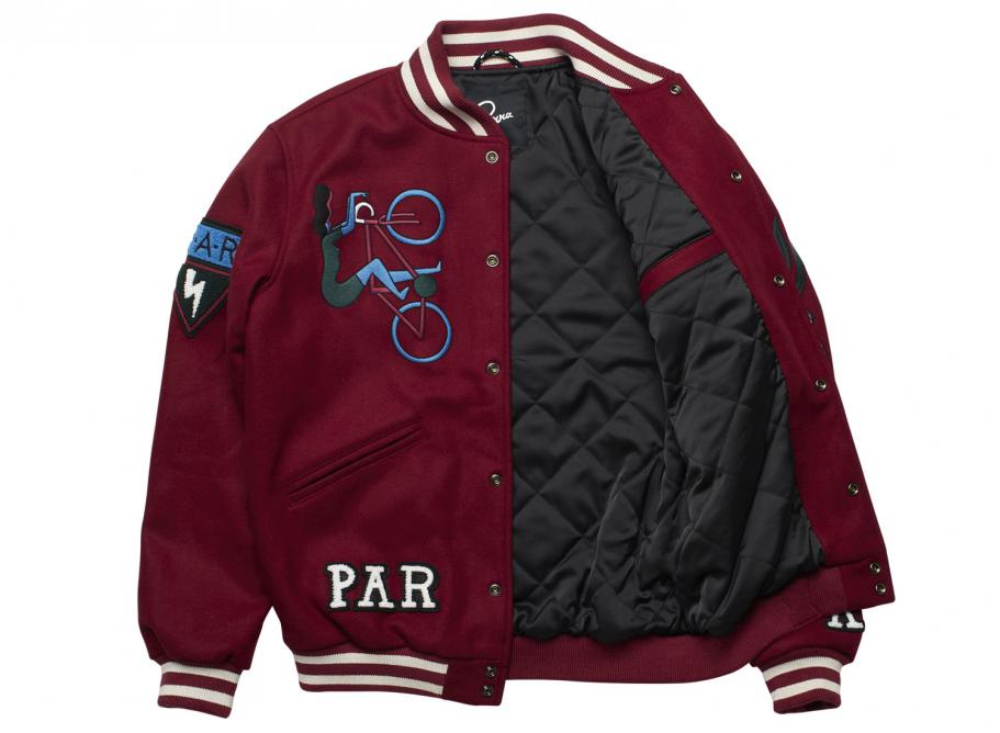 By Parra Run Sit & Bike Varsity Jacket - Dark Red – Urban Industry