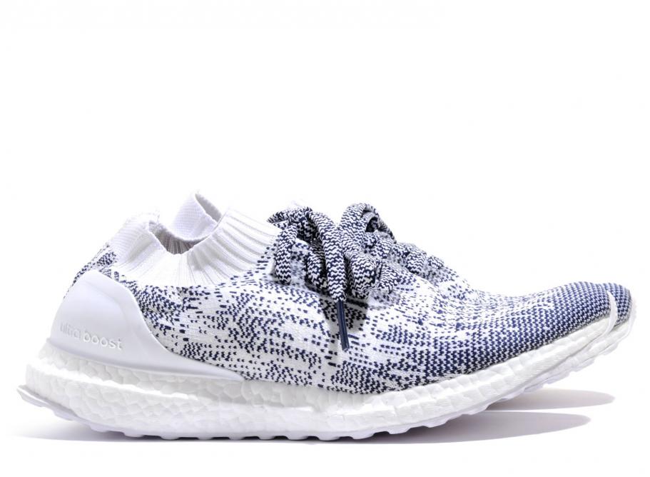 ultra boost uncaged white blue