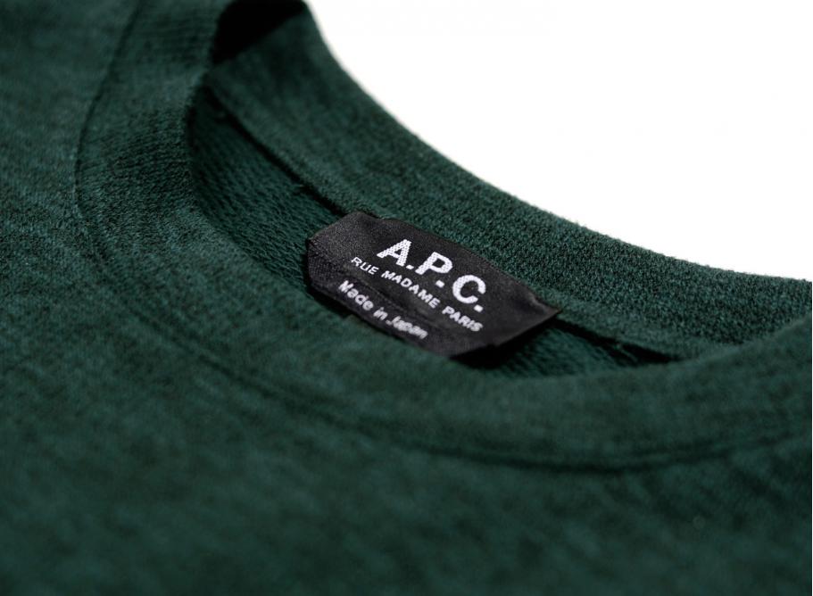 APC Sweat Mecano Vert Chine Novoid Plus