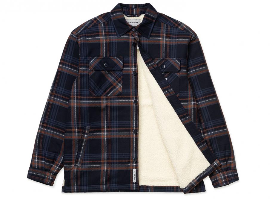 Carhartt Aiden Check Shirt Jac Dark Navy I028216 / Novoid Plus