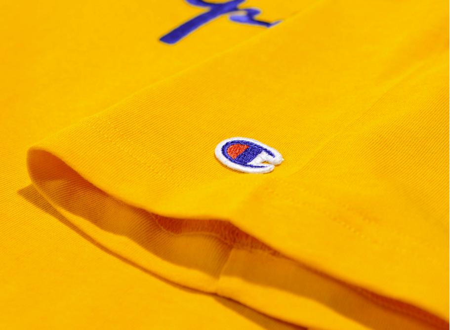 champion reverse weave script logo tee