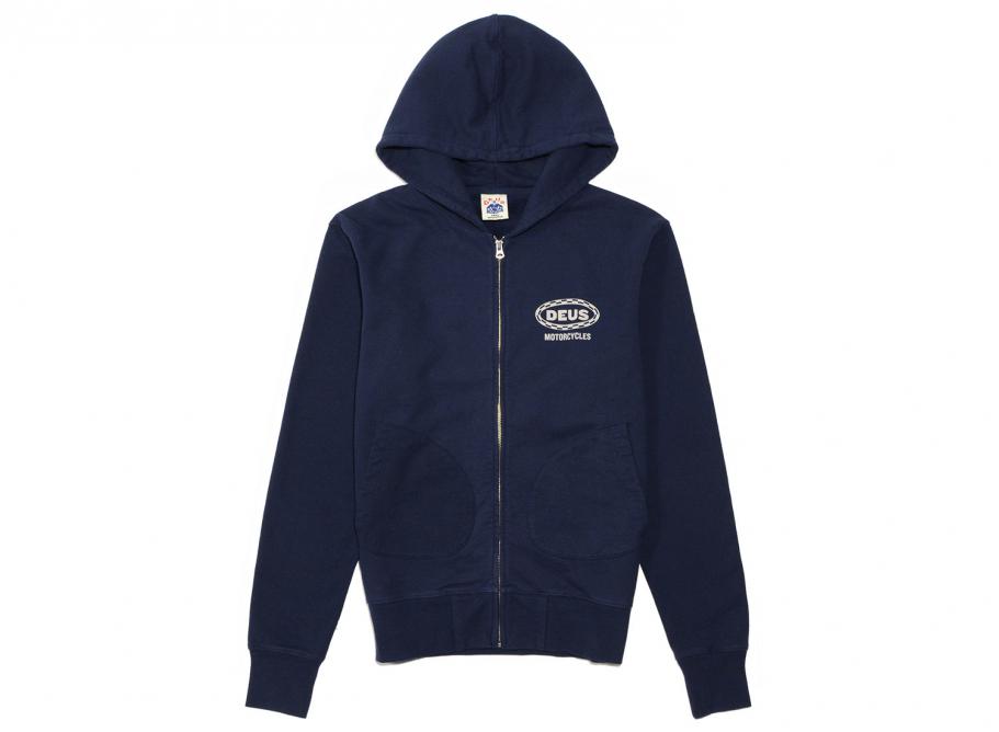 Deus Ex Machina Sirens Zip Thru Hood Navy