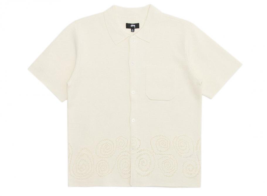 STUSSY PERFORATED SWIRL KNIT SHIRT Sサイズ 日本超高品質 - www