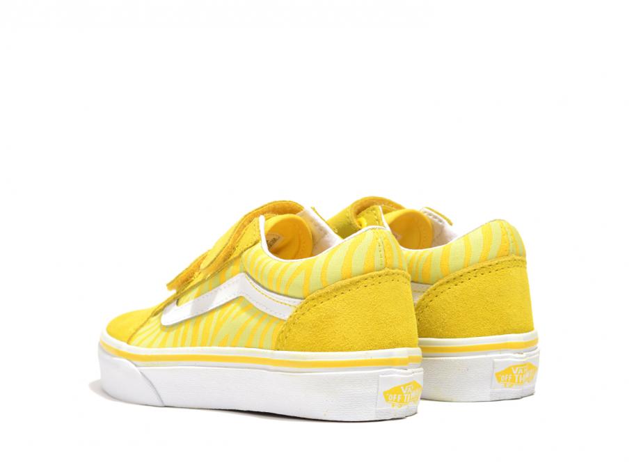 bright yellow old skool vans