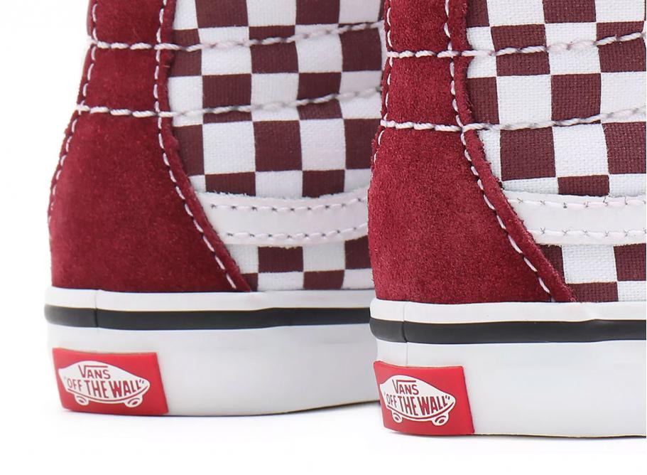 pomegranate checkered vans